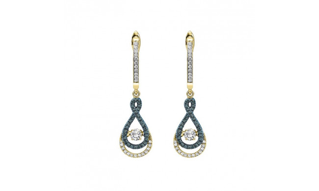 Gems One 14KT Yellow Gold & Diamond Rhythm Of Love Fashion Earrings   - 1/2 ctw - ROL2011-4YCBL