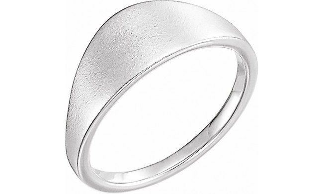 14K White 21x7 mm Geometric Signet Ring - 51717101P