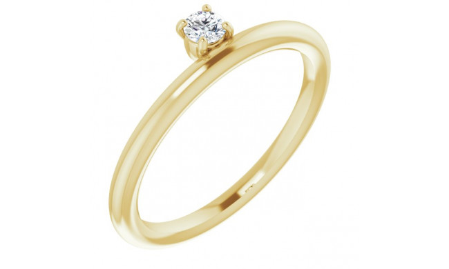 14K Yellow 1/10 CT Diamond Stackable Ring - 123286601P