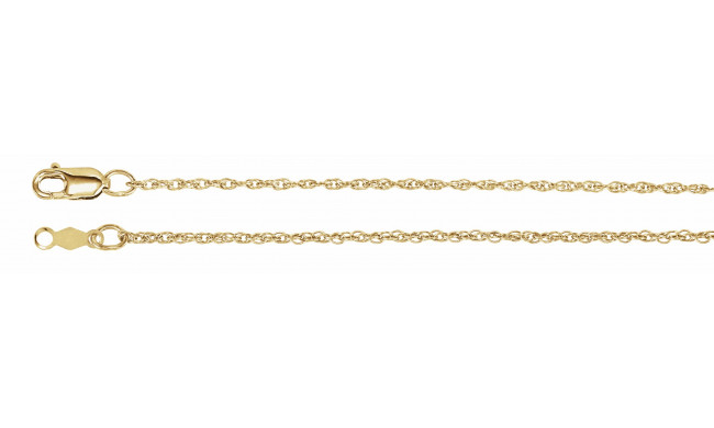 14K Yellow 1.25 mm Rope 7 Chain - CH471244046P