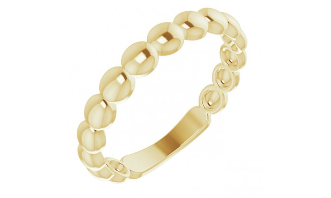 14K Yellow Stackable Bead Ring - 51636102P