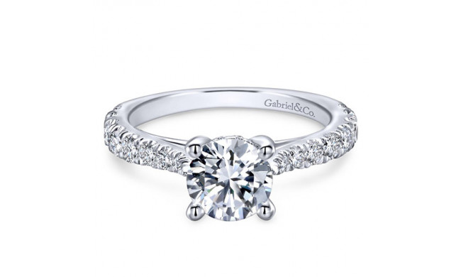 Gabriel & Co. 14k White Gold Contemporary Straight Engagement Ring - ER12292R4W44JJ