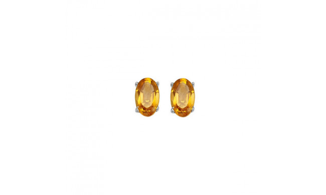 Gems One 14Kt White Gold Citrine (1 Ctw) Earring - ECO64-4W