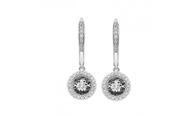 Gems One 14KT White Gold & Diamond Rhythm Of Love Fashion Earrings  - 1/5 ctw - ROL2222-4WC