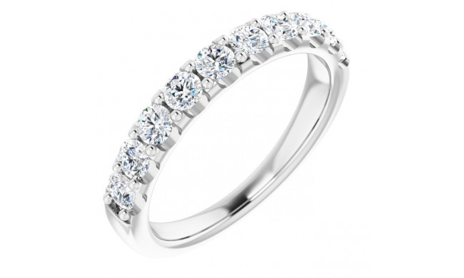 14K White 3/4 CTW Diamond Anniversary Band - 123041608P