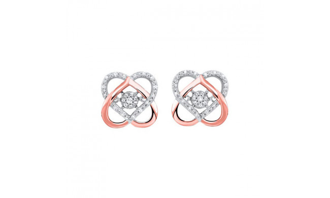 Gems One 10Kt White Pink Gold Diamond (1/10 Ctw) Earring - ER29995-1WPD