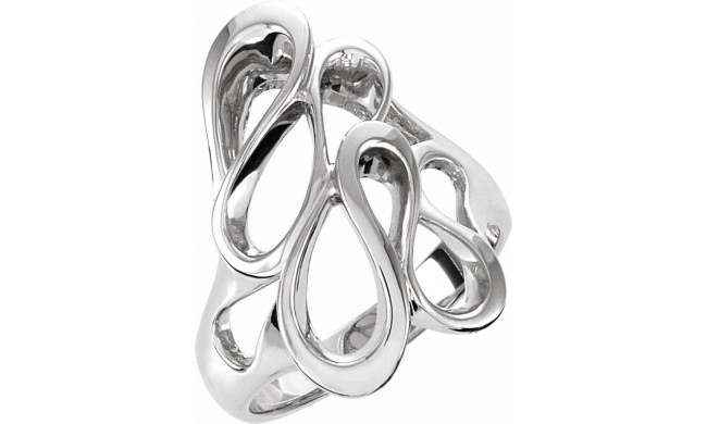 14K White 22 mm Freeform Ring - 551637281P