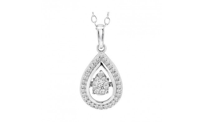 Gems One 14KT White Gold & Diamond Rhythm Of Love Neckwear Pendant  - 1/4 ctw - ROL1232-4WC