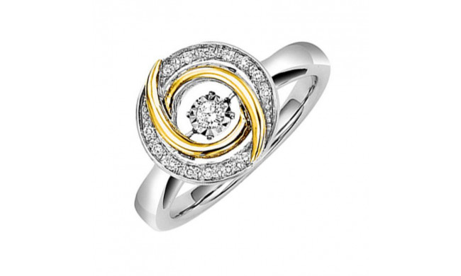 Gems One 10KT Yellow Gold & Diamond Rhythm Of Love Fashion Ring  - 1/10 ctw - ROL1174-1YSSSC