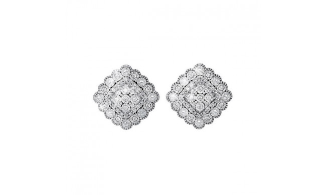 Gems One Silver Diamond (1/8Ctw) Earring - ER10304-SSWSC