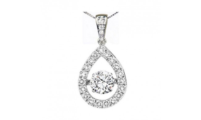 Gems One 14KT White Gold & Diamond Rhythm Of Love Neckwear Pendant  - 1/2 ctw - ROL1143-4WC