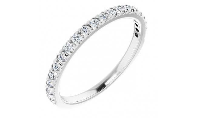 14K White 1/4 CTW Diamond French-Set Anniversary Band - 1238836000P