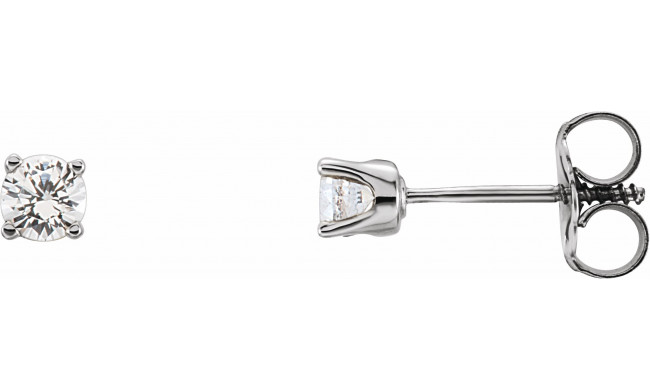 14K White 1/5 CTW Diamond Earrings - 65164370061P