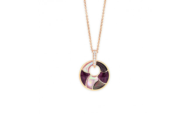 Kabana 14k Rose Gold Mother of Pearl Inlay Pendant