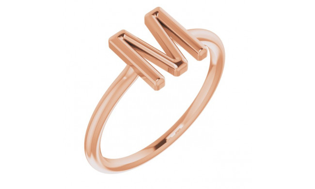 14K Rose Initial M Ring - 51895175P