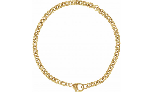 14K Yellow Solid Rolo 7 Bracelet - CH211140462P