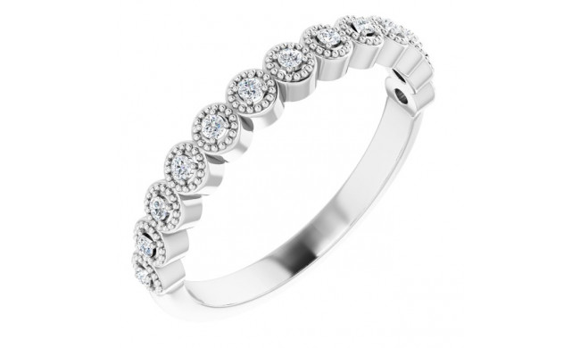 14K White 1/8 CTW Diamond Anniversary Band - 123420600P