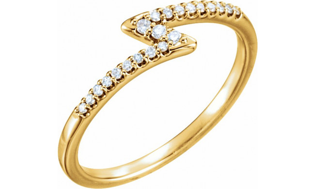 14K Yellow 1/8 CTW Diamond Stackable Ring - 123053601P