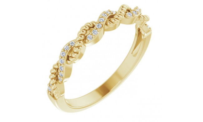 14K Yellow .08 CTW Diamond Stackable Ring - 65196960000P