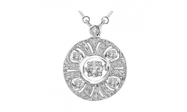 Gems One 14KT White Gold & Diamond Rhythm Of Love Neckwear Pendant   - 1/3 ctw - ROL1066-4WC