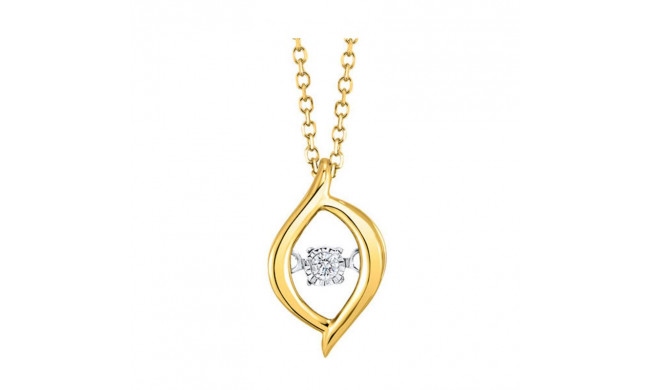 Gems One 10KT Yellow Gold & Diamond Rhythm Of Love Neckwear Pendant  - 1/10 ctw - ROL1227-1YC