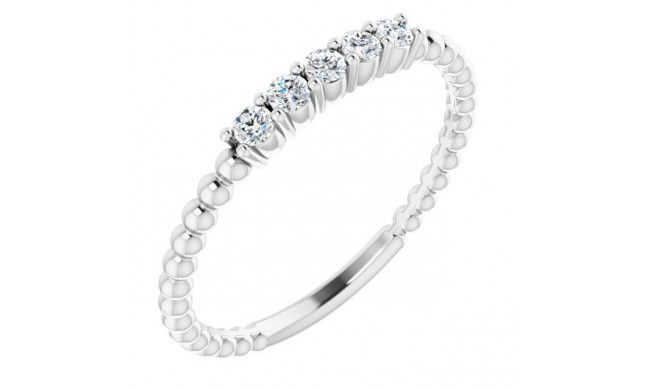 14K White 1/6 CTW Diamond Stackable Ring - 71927605P