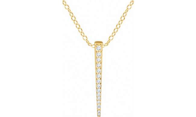 14K Yellow 1/4 CTW Diamond Graduated 16-18 Bar Necklace - 65221760000P