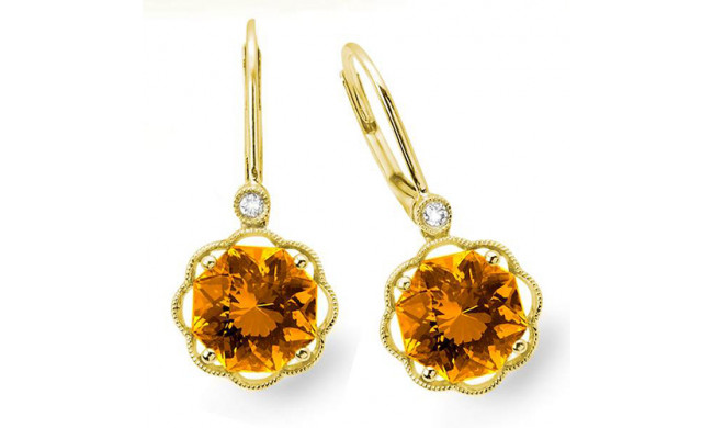 Stanton Color 14k Gold Citrine Leverback Earrings