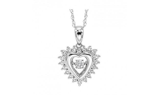 Gems One Silver (SLV 995) Diamond Rhythm Of Love Neckwear Pendant  - 1/4 ctw - ROL1195-SSWD