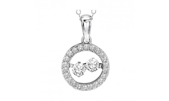 Gems One 10KT White Gold & Diamond Rhythm Of Love Neckwear Pendant  - 1/3 ctw - ROL1234-1WC