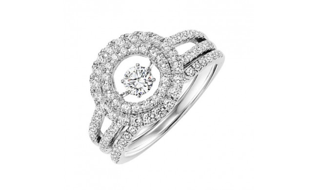 Gems One 14KT White Gold & Diamond Rhythm Of Love Fashion Ring  - 1 ctw - ROL1188-4WC