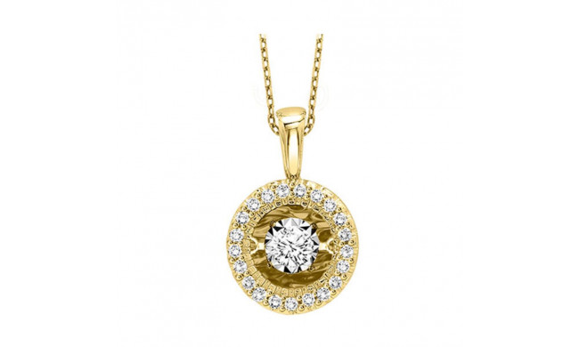 Gems One 14KT Yellow Gold & Diamond Rhythm Of Love Neckwear Pendant  - 1/6 ctw - ROL1222-4YC