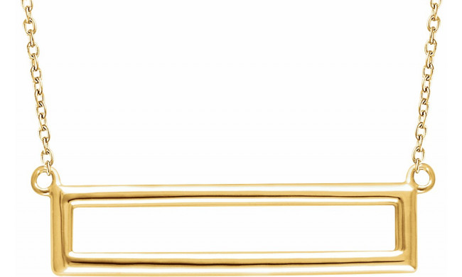 14K Yellow Rectangle 16-18 Necklace - 65194960000P