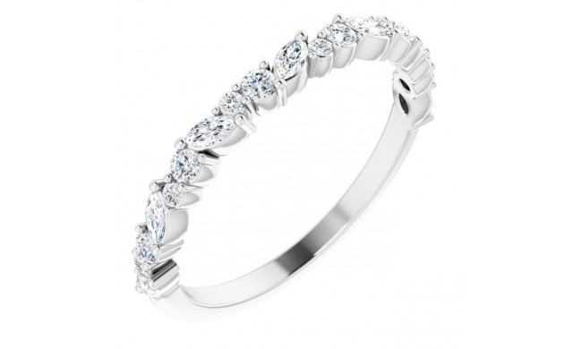 14K White 3/8 CTW Diamond Anniversary Band - 123858600P