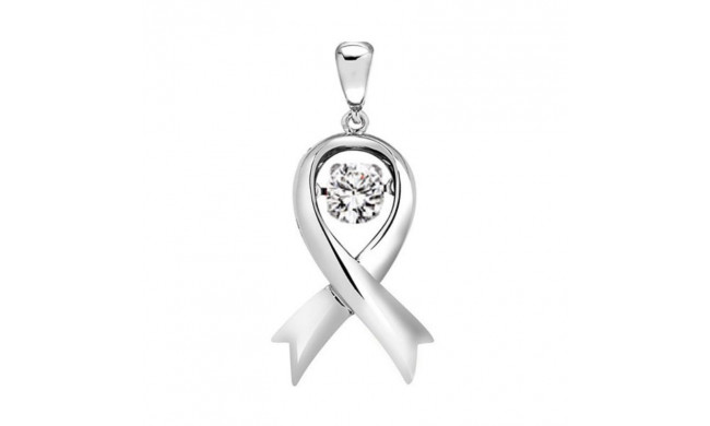 Gems One 14KT White Gold & Diamond Rhythm Of Love Neckwear Pendant  - 1/4 ctw - ROL1212-4WC