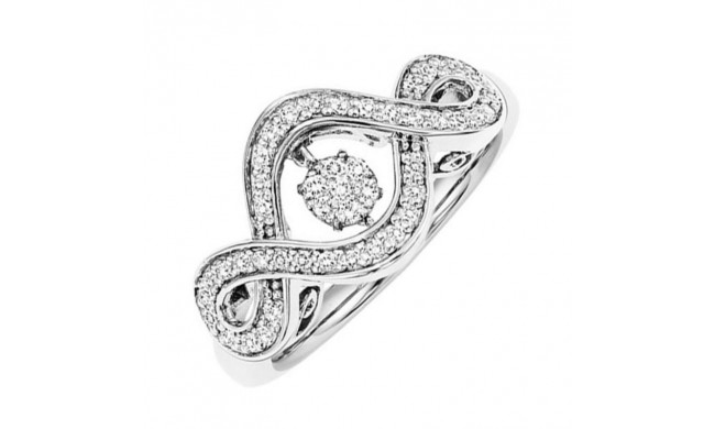 Gems One 10KT White Gold & Diamond Rhythm Of Love Fashion Ring  - 1/4 ctw - ROL1182-1WC