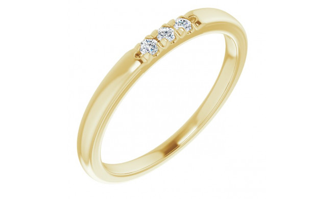 14K Yellow .06 CTW Diamond French-Set Anniversary Band - 124030604P