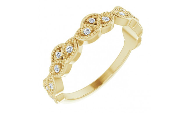 14K Yellow 1/8 CTW Diamond Anniversary Band - 123546601P