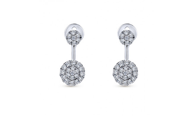 Gabriel & Co. 14k White Gold Lusso Diamond Peek A Boo Earrings - EG12916W45JJ