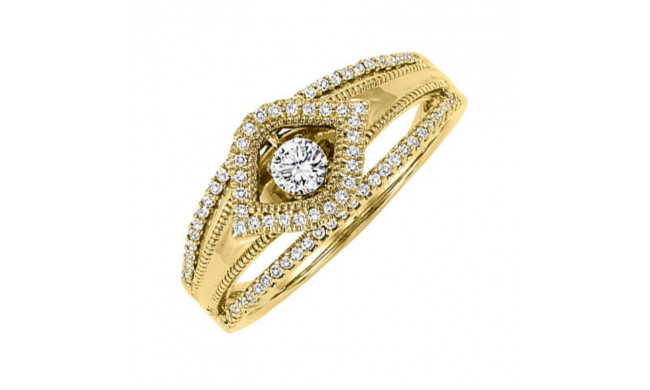 Gems One 14KT Yellow Gold & Diamond Rhythm Of Love Fashion Ring  - 1/4 ctw - ROL1191-4YC
