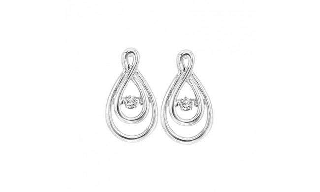 Gems One 14KT White Gold & Diamond Rhythm Of Love Fashion Earrings  - 1/8 ctw - ROL2008-4WC