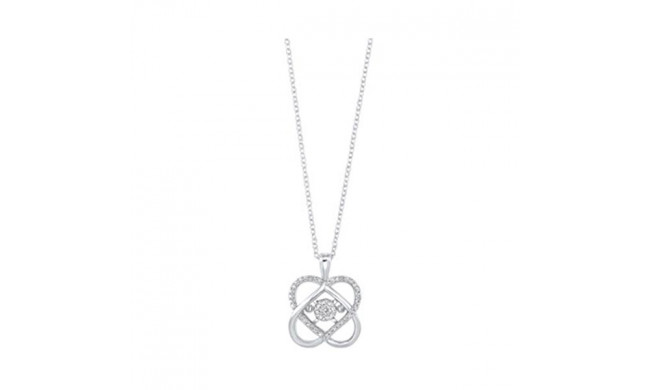 Gems One Silver Diamond (1/10 Ctw) Pendant - PD32931-SSSC