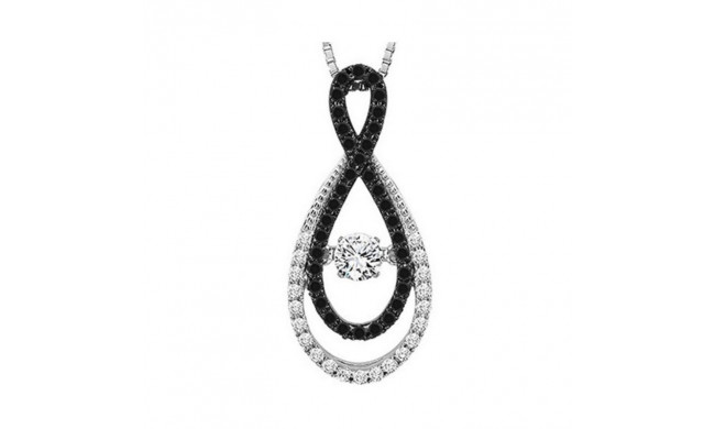 Gems One 14KT White Gold & Diamond Rhythm Of Love Neckwear Pendant  - 5/8 ctw - ROL1011-4WCBLK