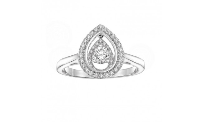 Gems One Silver (SLV 995) Diamond Rhythm Of Love Neckwear Pendant  - 1/10 ctw - ROL1053-SSWD