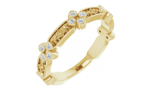 14K Yellow 1/6 CTW Diamond Anniversary Band - 123661601P