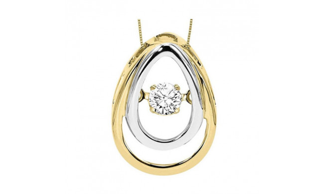 Gems One 14KT Yellow Gold & Diamond Rhythm Of Love Neckwear Pendant  - 1/8 ctw - ROL1050-4YC