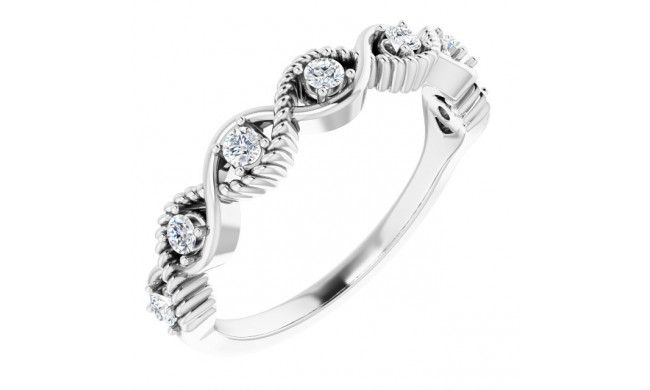 14K White 1/5 CTW Diamond Stackable Ring - 720466000P