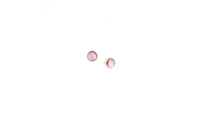 Kabana 14k Rose Gold Mother of Pearl Inlay Earring