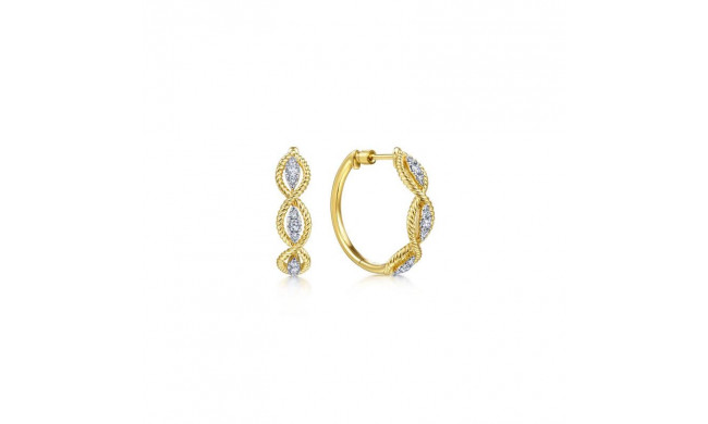 Gabriel & Co. 14k Yellow Gold Hampton Diamond Hoop Earrings - EG13651Y45JJ