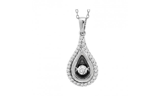 Gems One 14KT White Gold & Diamond Rhythm Of Love Neckwear Pendant   - 1/4 ctw - ROL1231-4WC